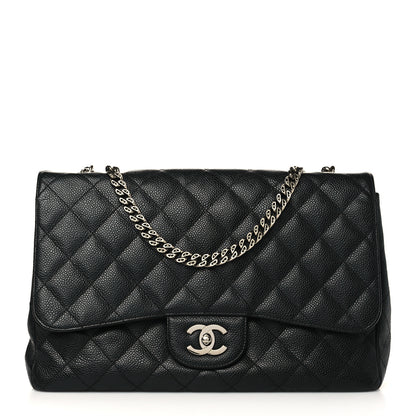 Chanel Caviar Quilted Jumbo Single Flap Bijoux Chain Black 1 of 9