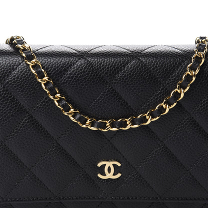 Chanel Caviar Quilted Wallet On Chain WOC Black 11 of 12