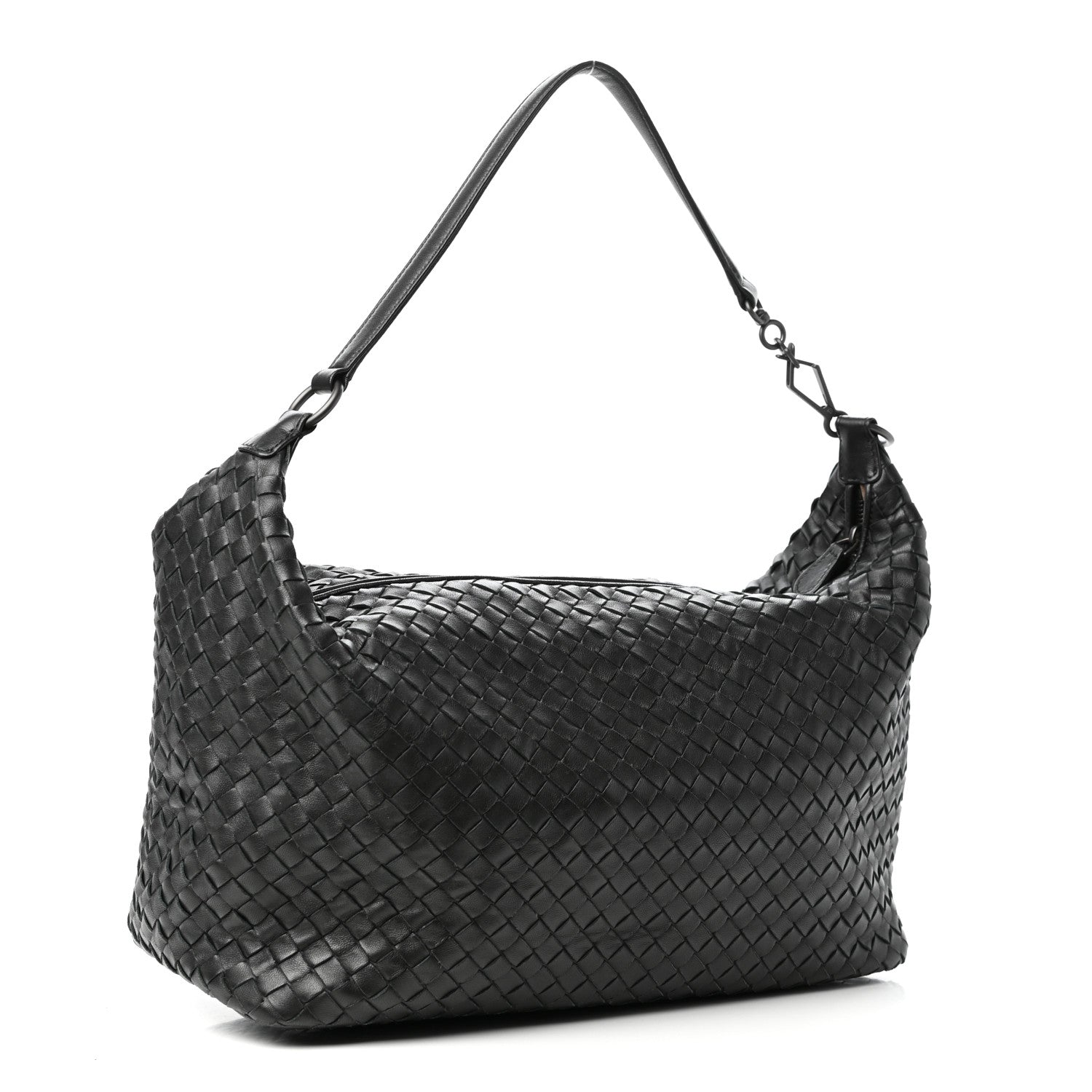 Bottega Veneta Nappa Intrecciato Medium Shoulder Bag Black 3 of 9