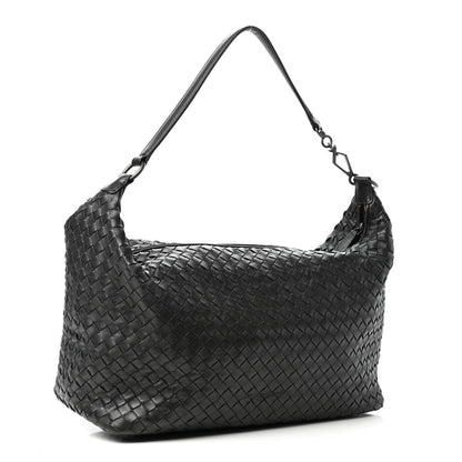 Bottega Veneta Nappa Intrecciato Medium Shoulder Bag Black 3 of 9