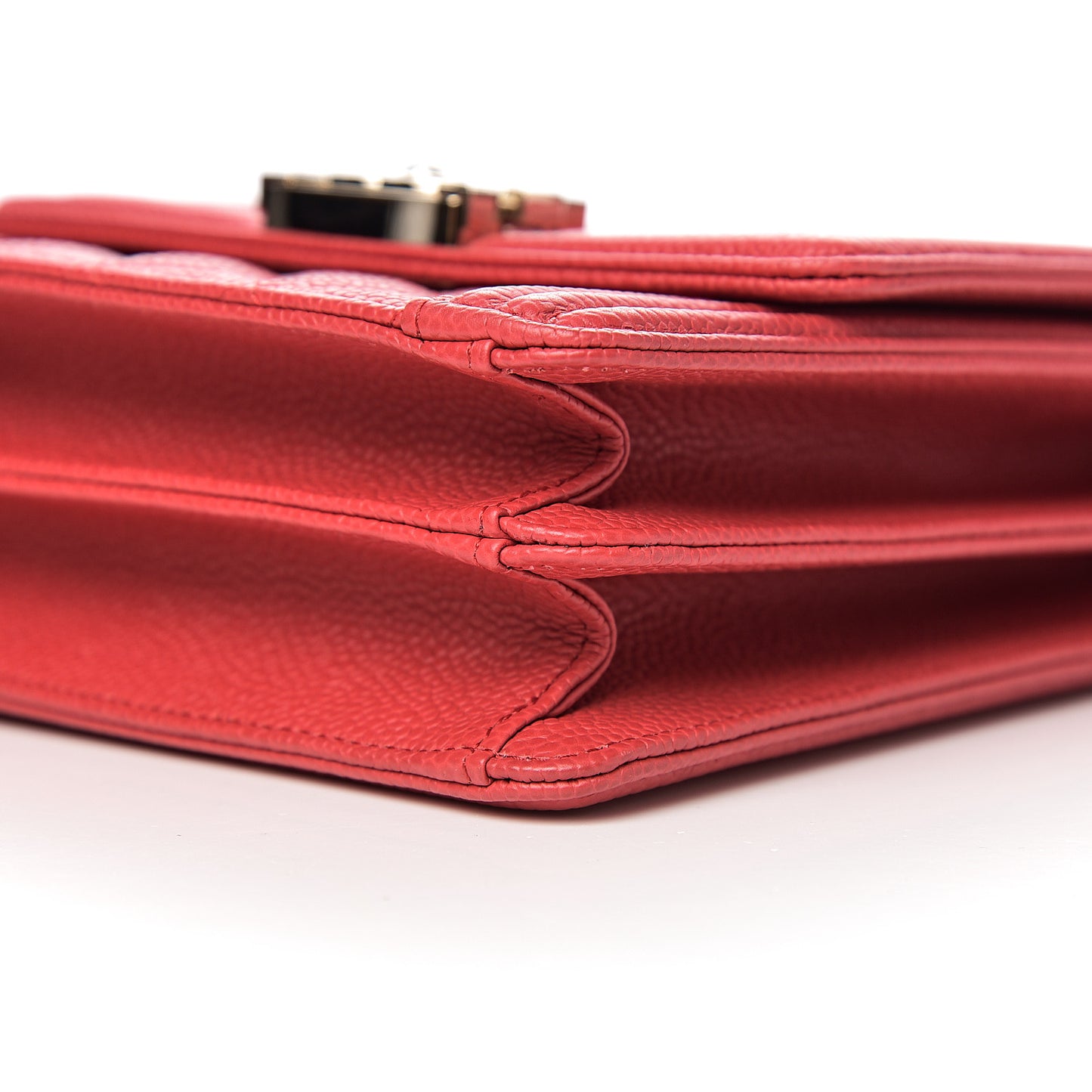 Caviar Quilted North South Boy Flap Red