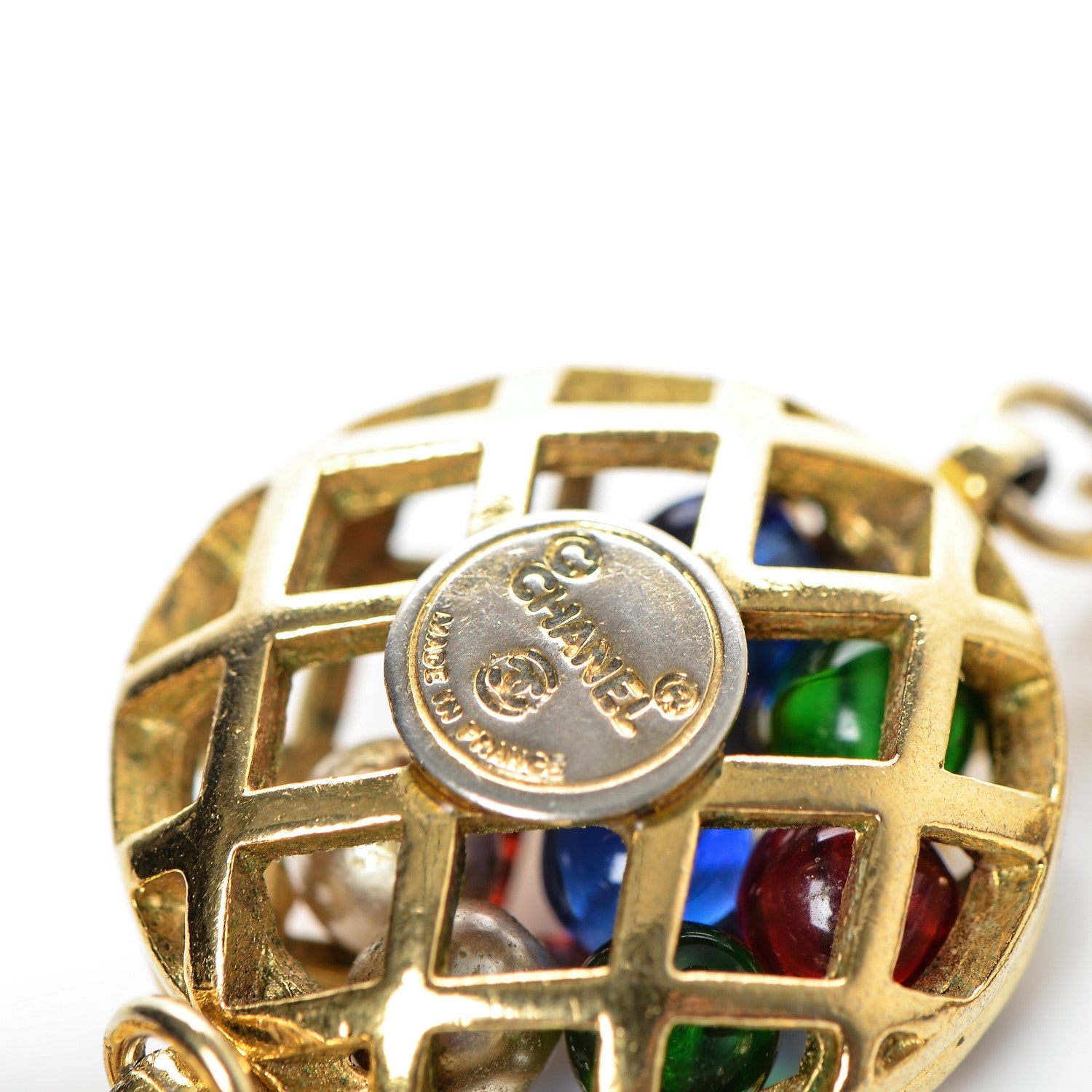Chanel Gripoix Caged Necklace Gold 5 of 5