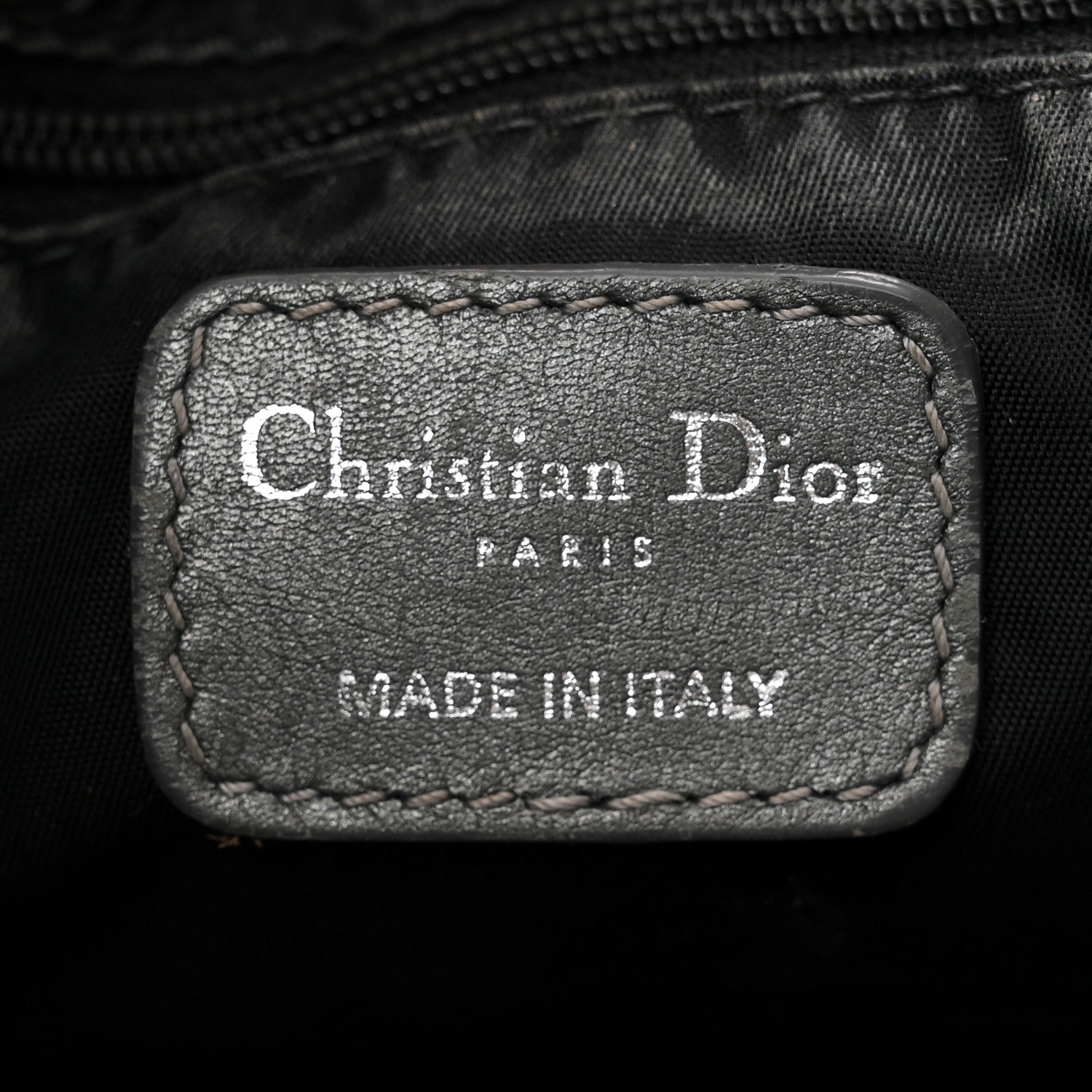 Christian Dior Nylon Cannage Tote Gray 6 of 13