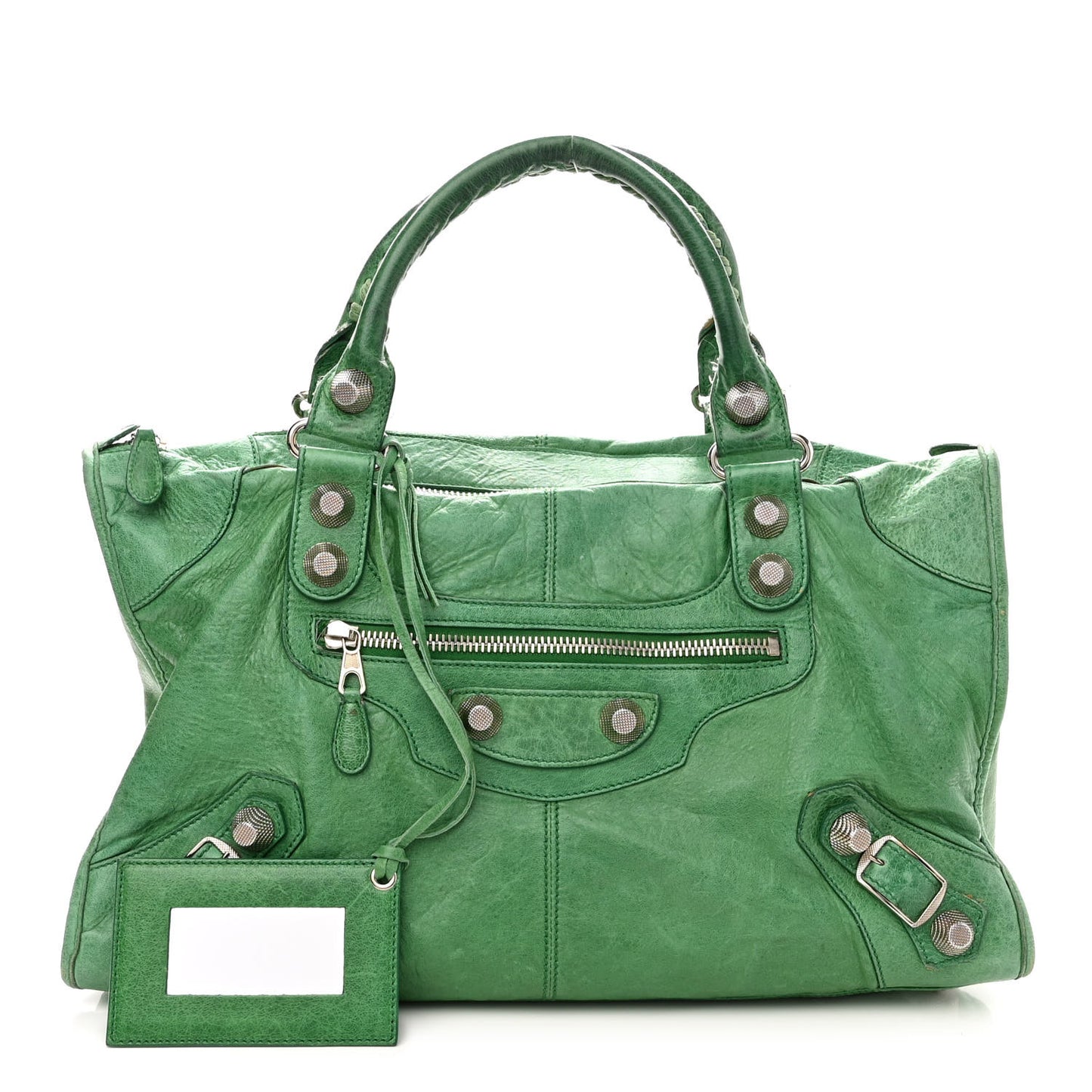 Agneau Giant 21 Silver Hardware Work Vert Gazon