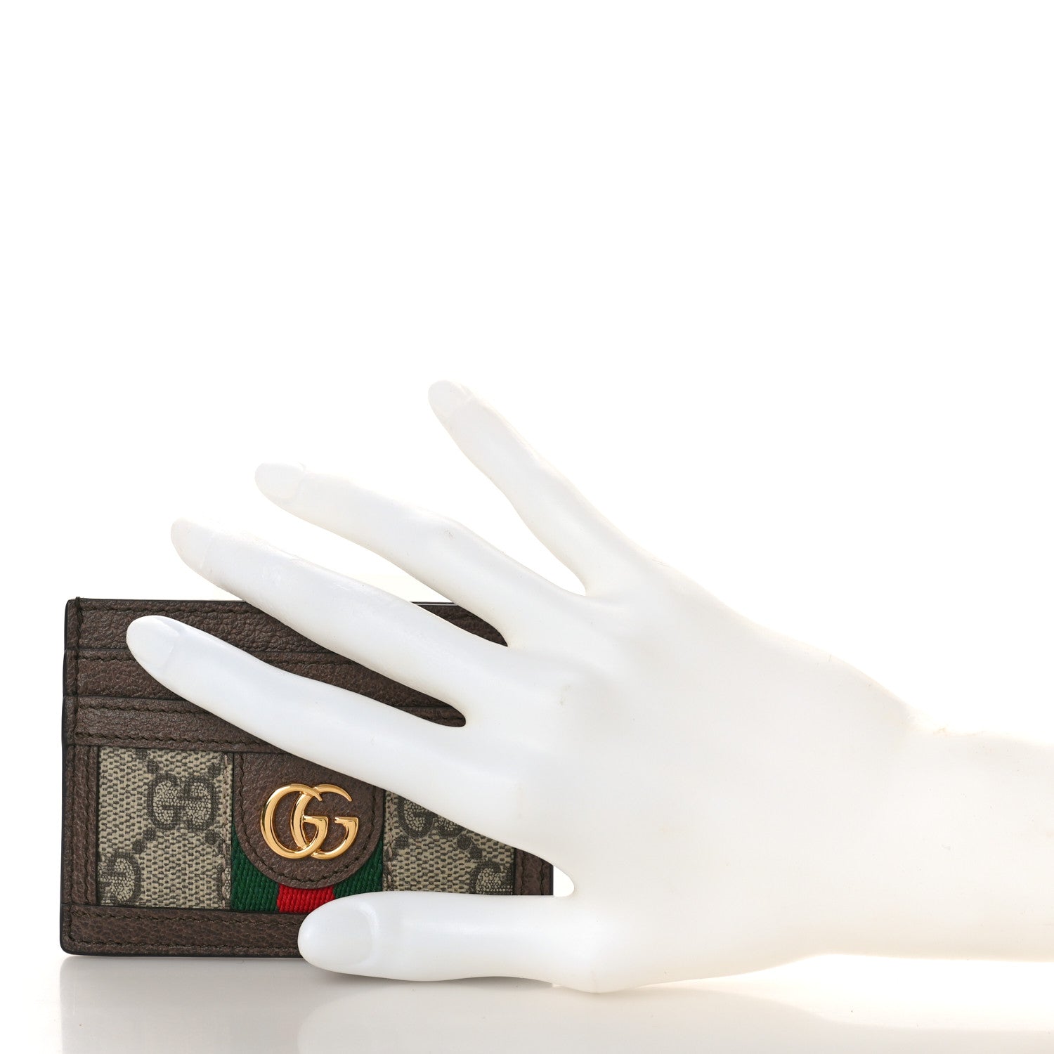 Gucci GG Supreme Monogram Ophidia Card Holder Brown 2 of 8
