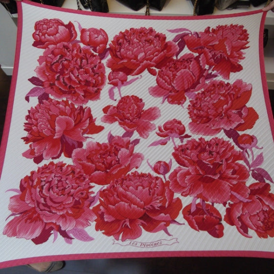 Hermes Silk Plisse Les Pivoines Scarf 1 of 8