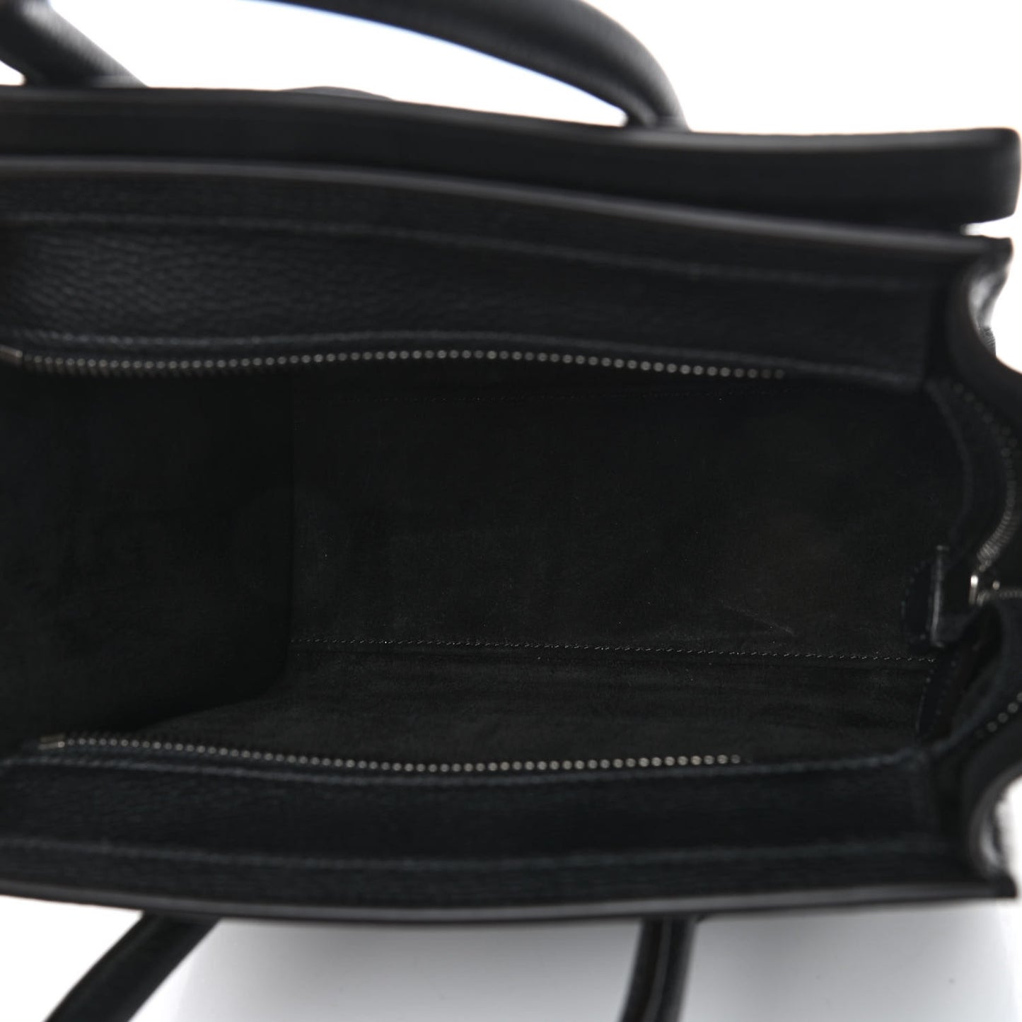 Drummed Calfskin Nano Luggage Black