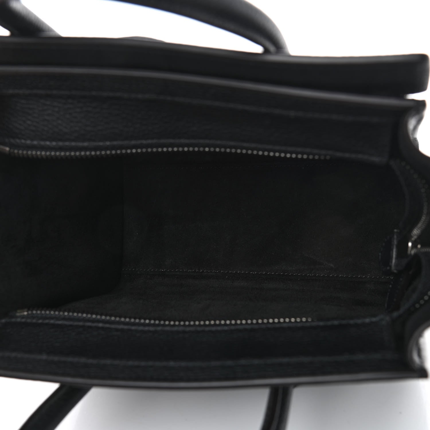 Celine Drummed Calfskin Nano Luggage Black 5 of 8