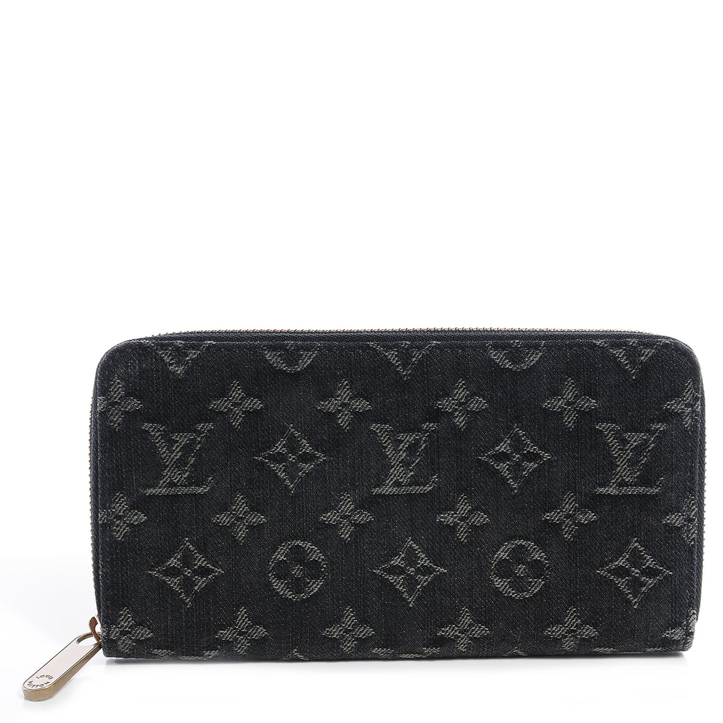 Denim Zippy Wallet Black