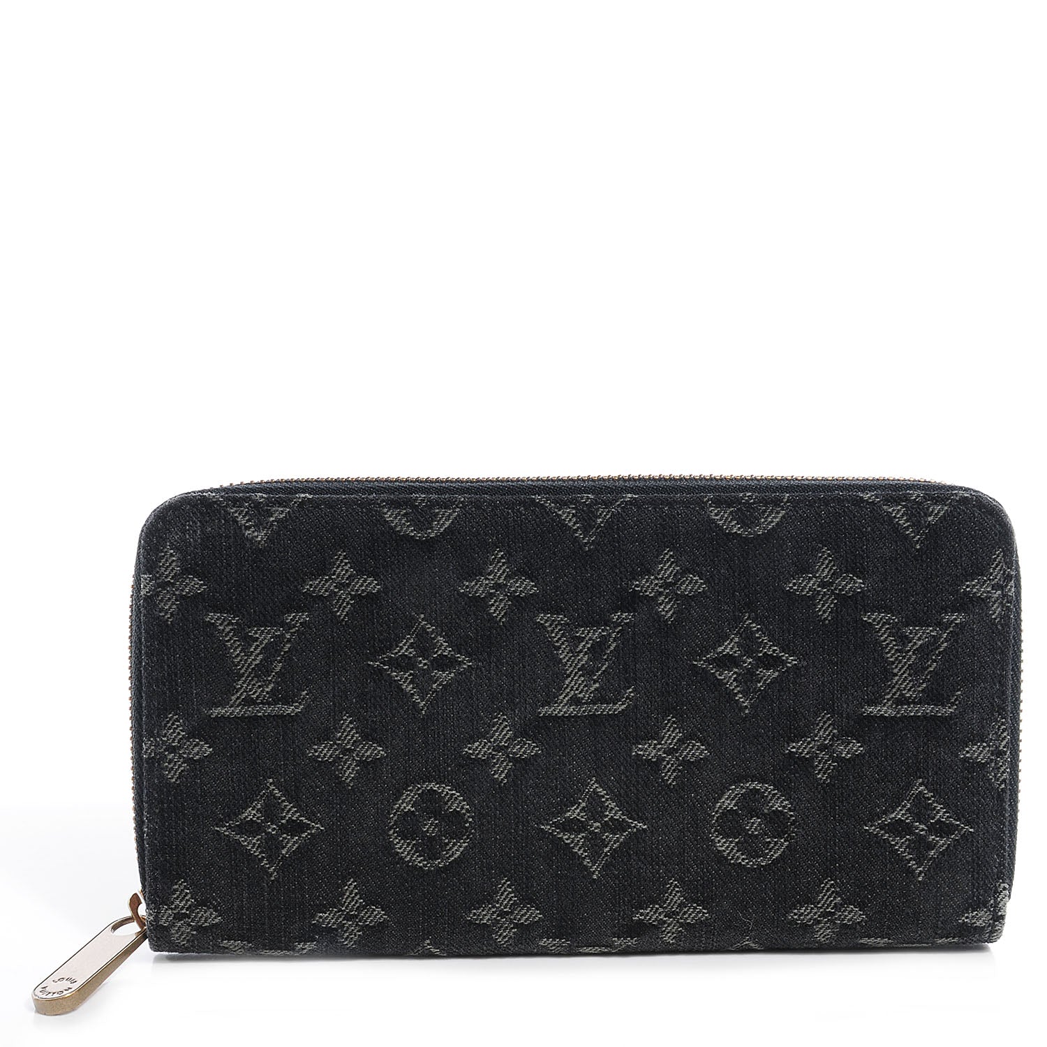 Louis Vuitton Denim Zippy Wallet Black 1 of 7
