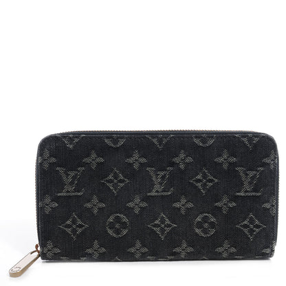 Louis Vuitton Denim Zippy Wallet Black 1 of 7