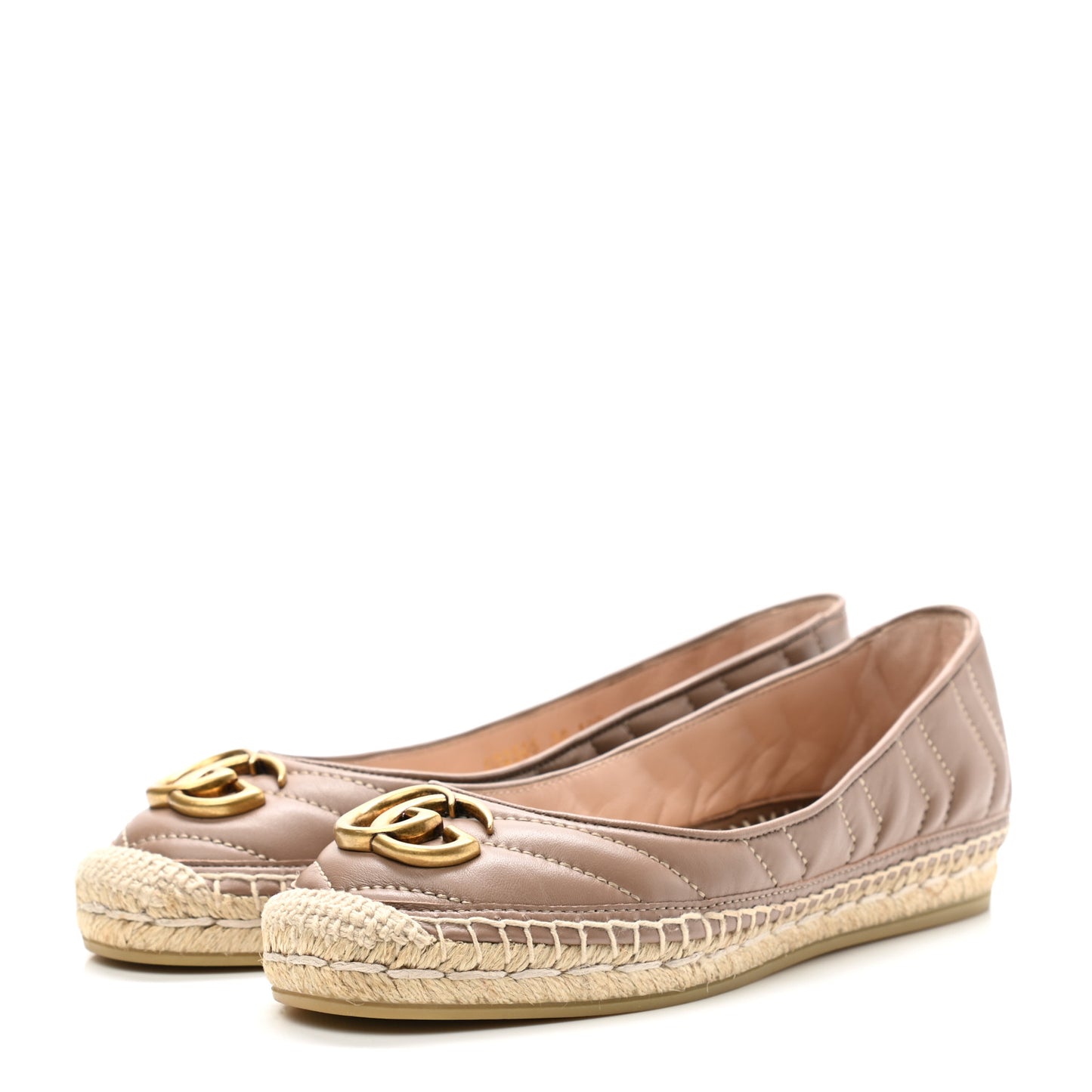 Nappa Matelasse GG Marmont Espadrilles 36 Porcelain Rose