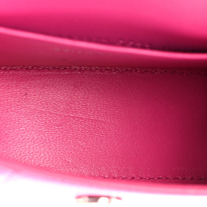 Balenciaga Grained Calfskin Tonal B Hourglass Top Handle Bag Mini Fuchsia 11 of 15