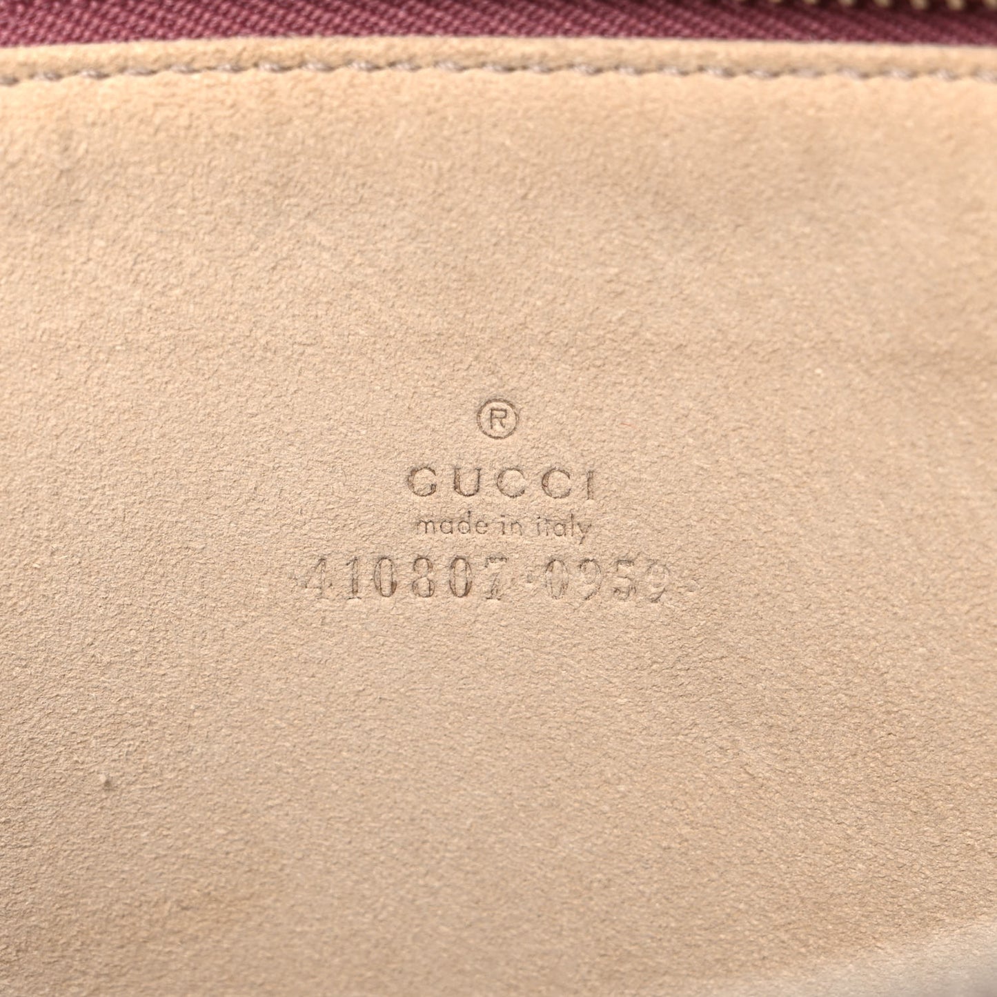 GG Supreme Monogram Blooms Suede Large Zip Pouch Beige Multicolor Dry Rose