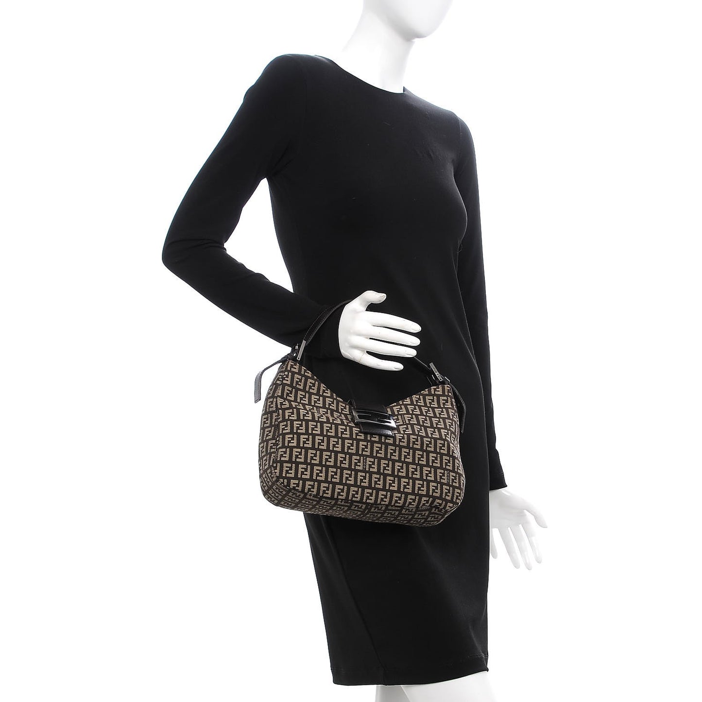 Zucchino Vitello Small Hobo Testa di Moro Beige