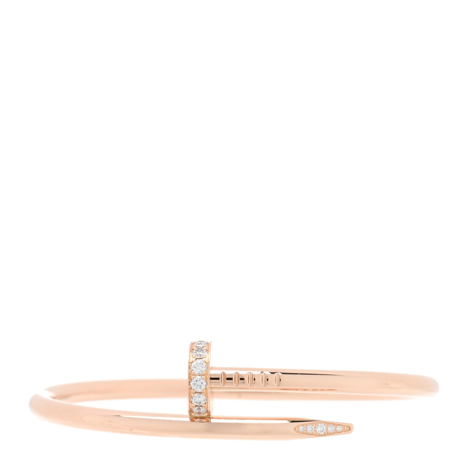 Cartier 18K Pink Gold Diamond Juste Un Clou Bracelet 16 1 of 3