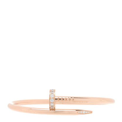 Cartier 18K Pink Gold Diamond Juste Un Clou Bracelet 16 1 of 3