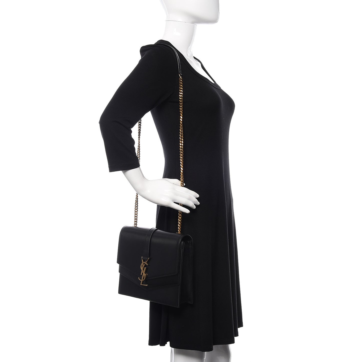 Smooth Calfskin Medium Sulpice Monogram Shoulder Bag Black