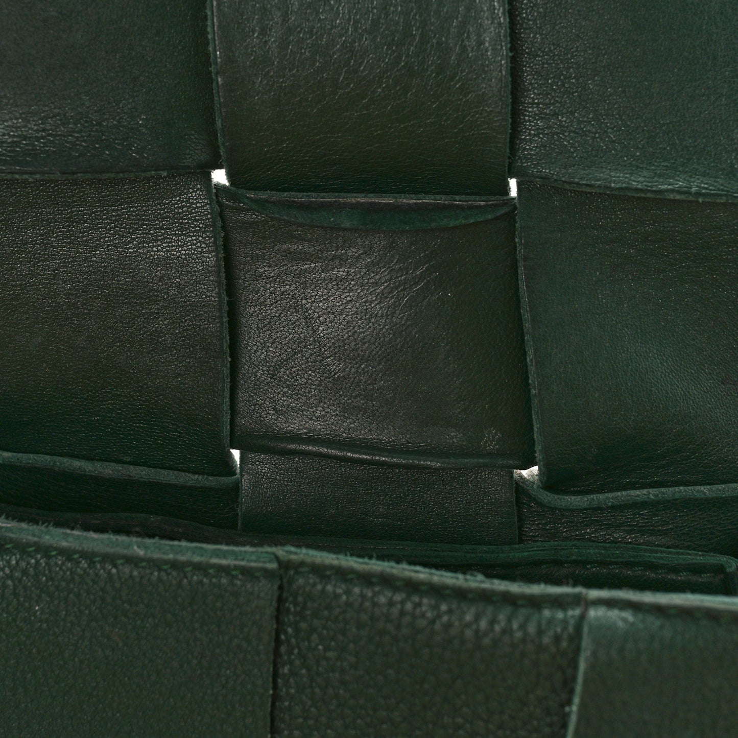Grained Calfskin Maxi Intrecciato Cassette Crossbody Bag Raintree Green