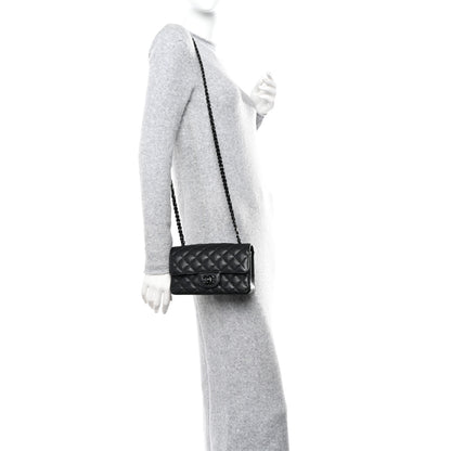 Chanel Crumpled Calfskin Quilted Mini Rectangular Flap So Black 2 of 10