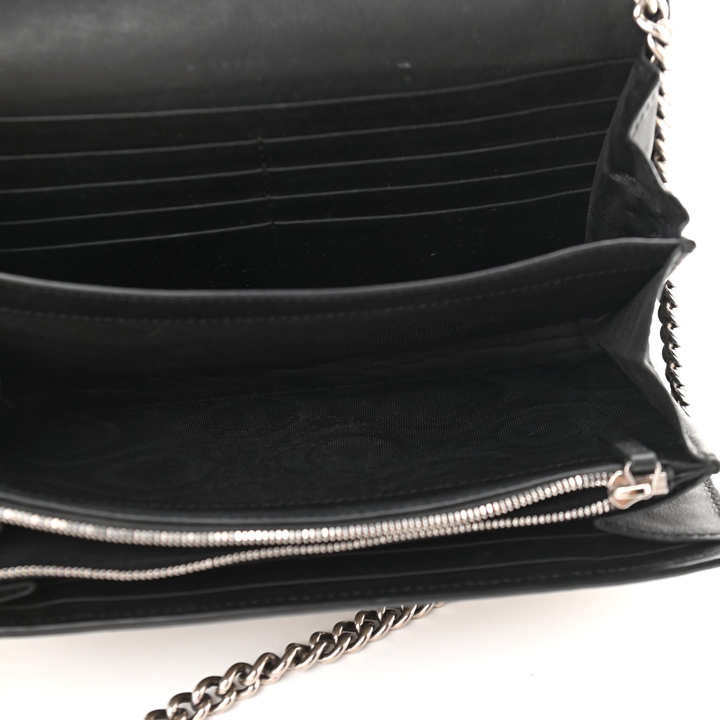 GG Supreme Monogram Mini Dionysus Chain Wallet Beige Black