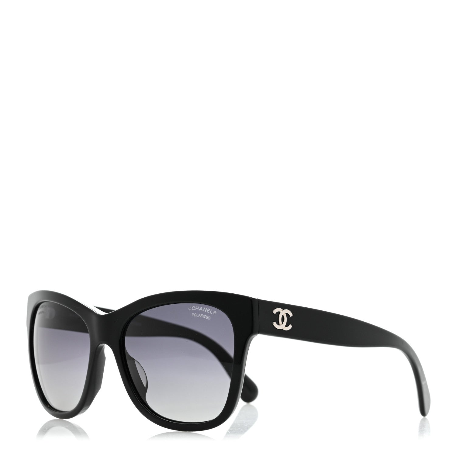 Chanel Acetate Polarized Square CC Sunglasses 5380-A  Black 1 of 9