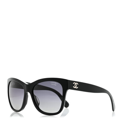 Chanel Acetate Polarized Square CC Sunglasses 5380-A  Black 1 of 9