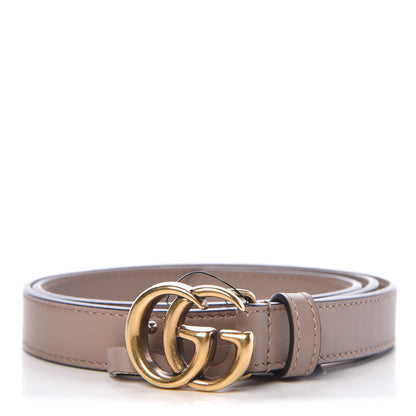 Gucci Calfskin Double G 20mm Belt 80 32 Porcelain Rose 1 of 6