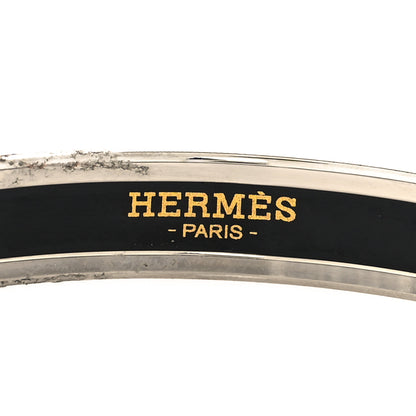 Hermes Enamel Printed Narrow L'Arbre Du Vent Bracelet 65 Folk 4 of 5