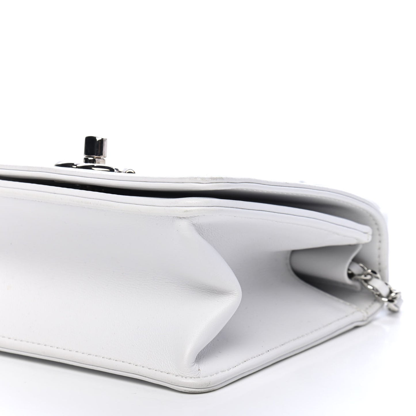 Calfskin Mini Propeller Flap White