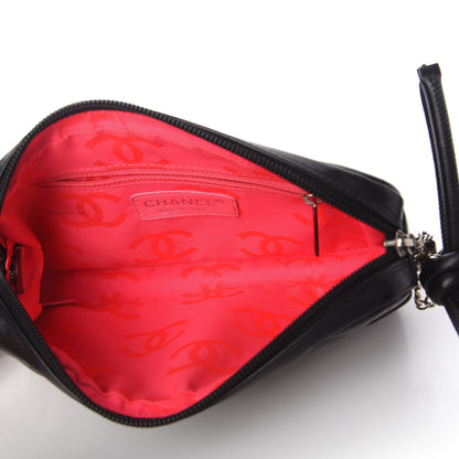 Chanel Calfskin Quilted Cambon Pochette Black White 5 of 11