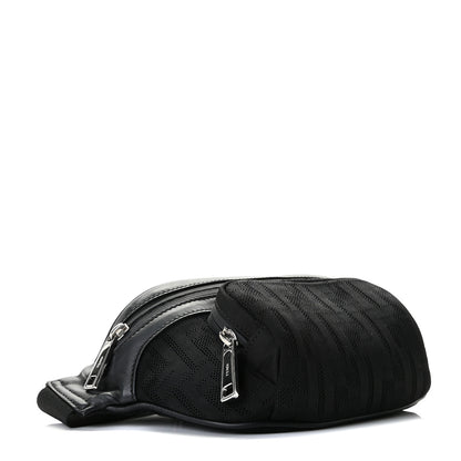 Fendi Neoprene Mesh Vitello Grace FF Pocket Belt Bag Black 4 of 12