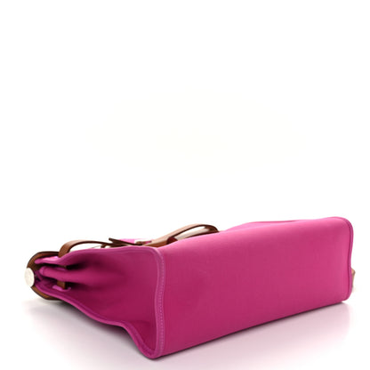 Hermes Vache Hunter Toile Herbag Zip 31 PM Magnolia Fauve 5 of 11