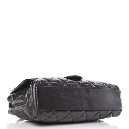 Chanel Glazed Caviar Medium Nature Flap Bag Black 5 of 16