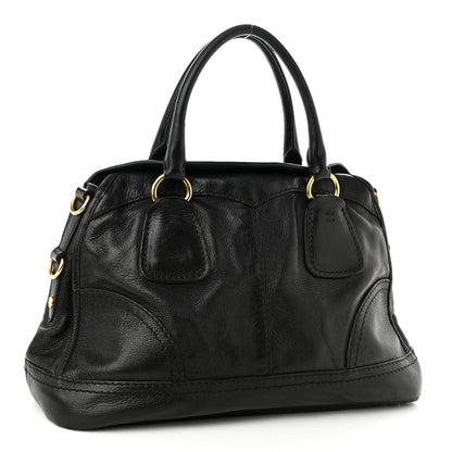 Prada Cervo Shine Shoulder Bag Black 3 of 14