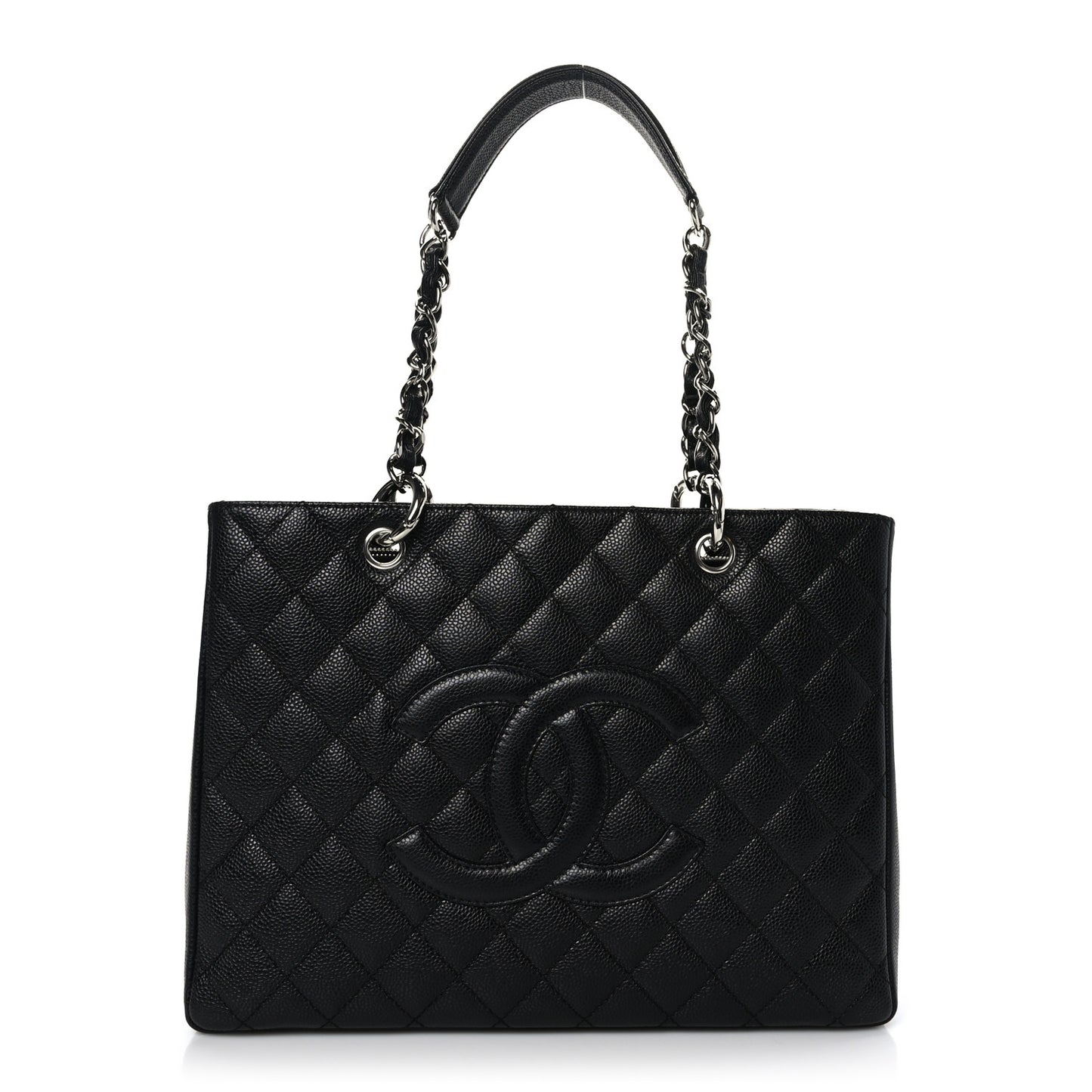 Caviar Quilted Grand Shopping Tote GST Black