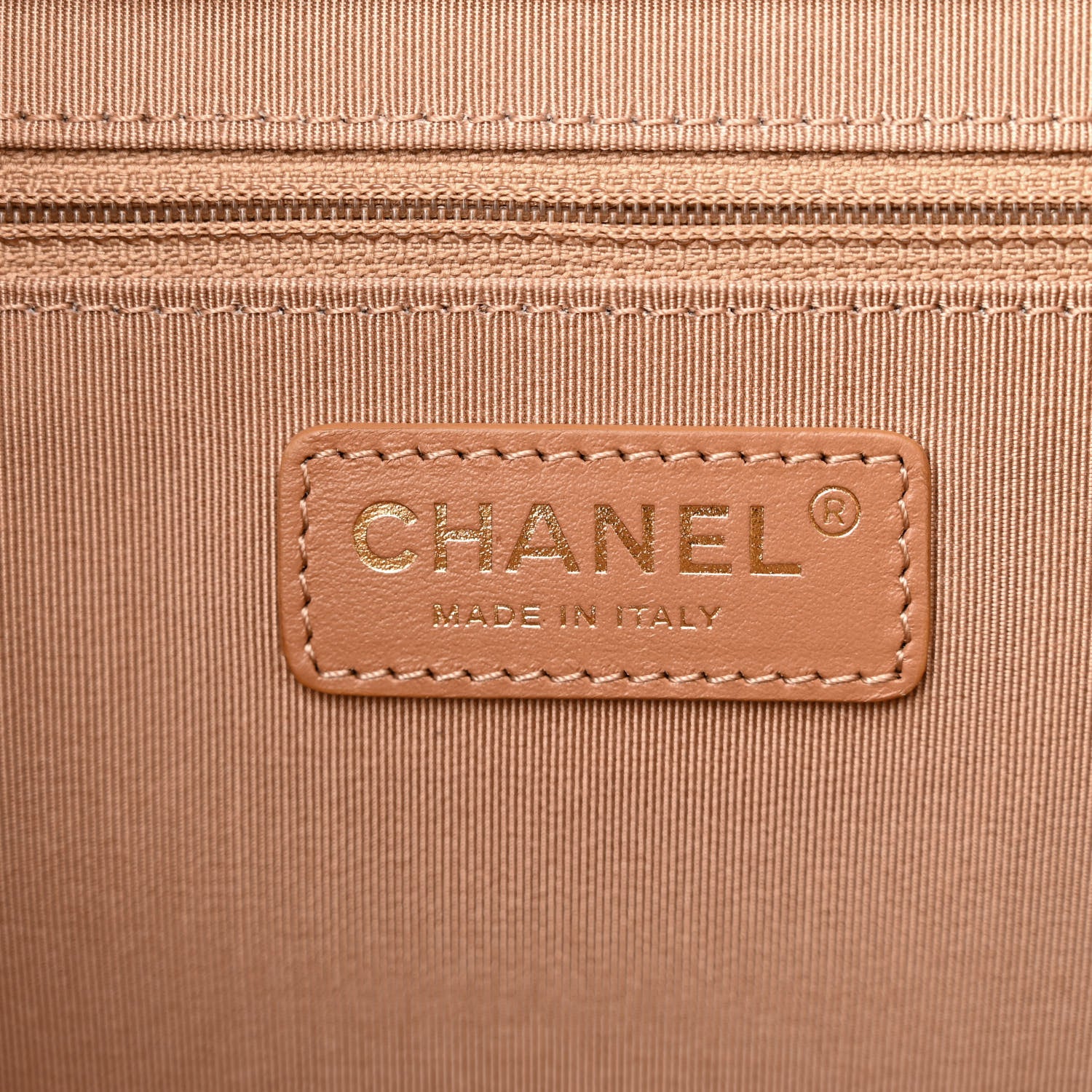 Chanel Bullskin Stitched Medium Shopping Bag Beige 6 of 10