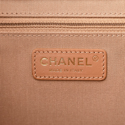 Chanel Bullskin Stitched Medium Shopping Bag Beige 6 of 10