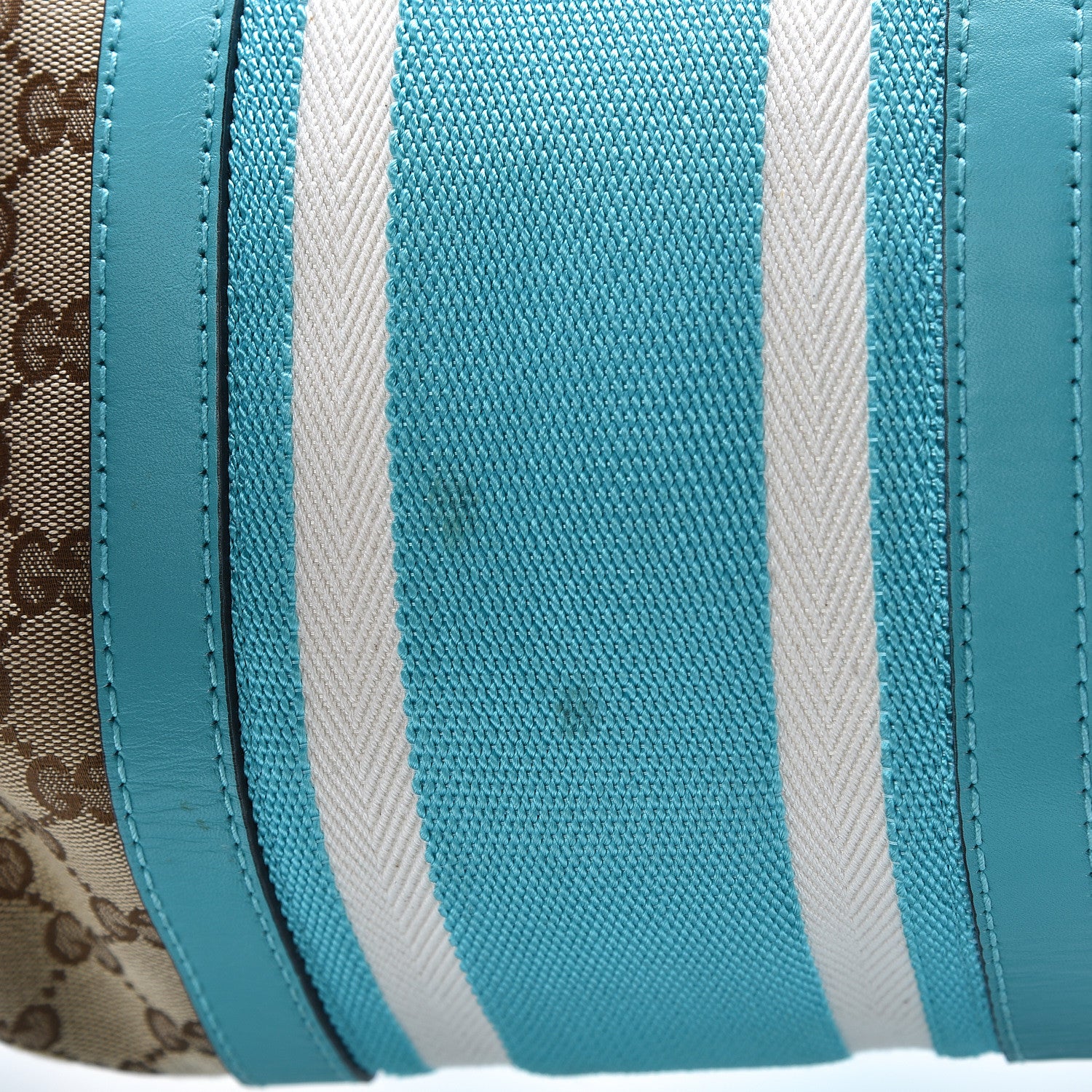 Gucci Monogram Vintage Web Medium Boston Teal 10 of 10