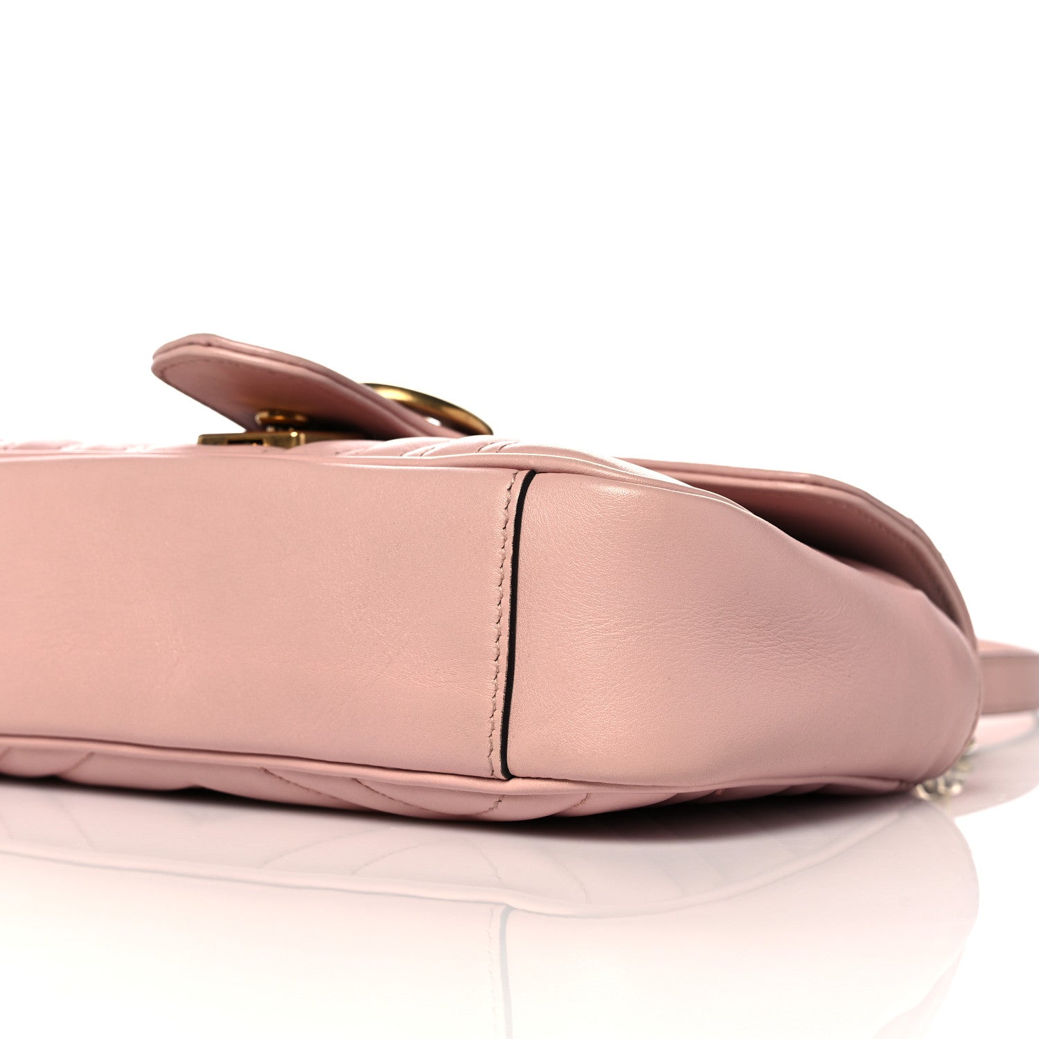 Gucci Calfskin Matelasse Mini GG Marmont Shoulder Bag Perfect Pink 11 of 17