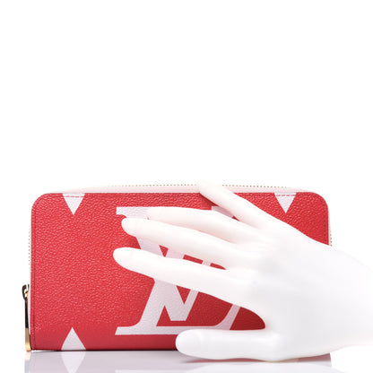 Louis Vuitton Monogram Giant Zippy Wallet Rouge Rose 2 of 12