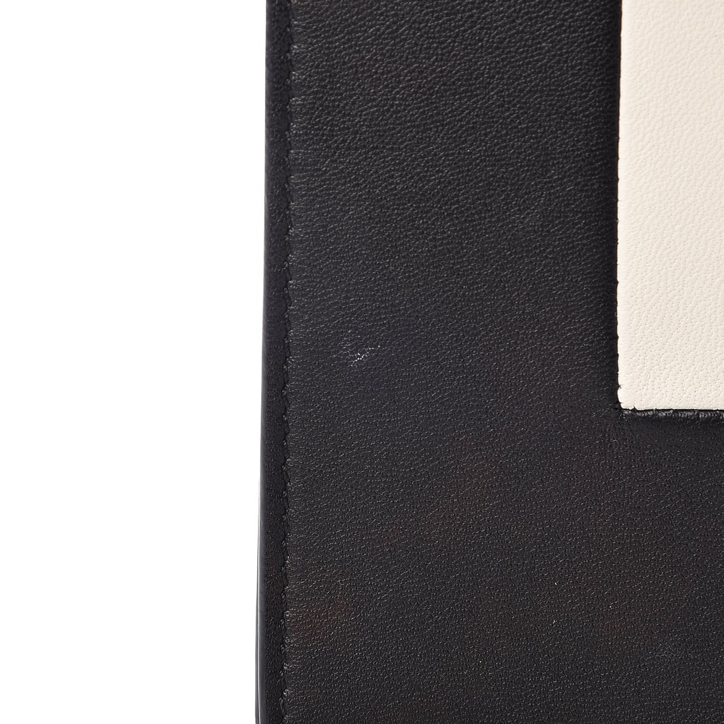 Smooth Lambskin Frame Evening Chain Clutch Black White