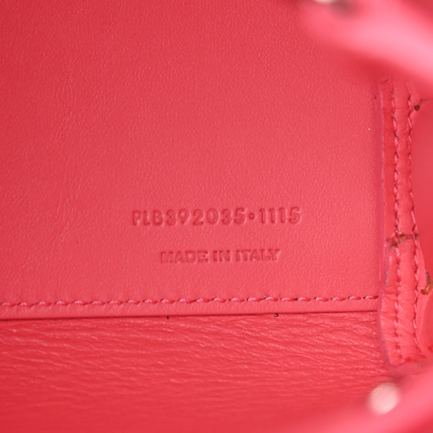 Grained Calfskin Nano Sac De Jour Coral