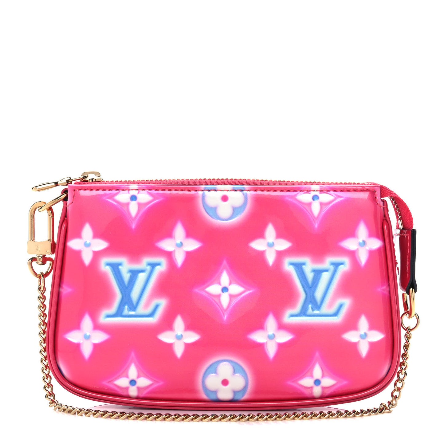 Vernis Valentine Mini Pochette Accessories Fuchsia Neon