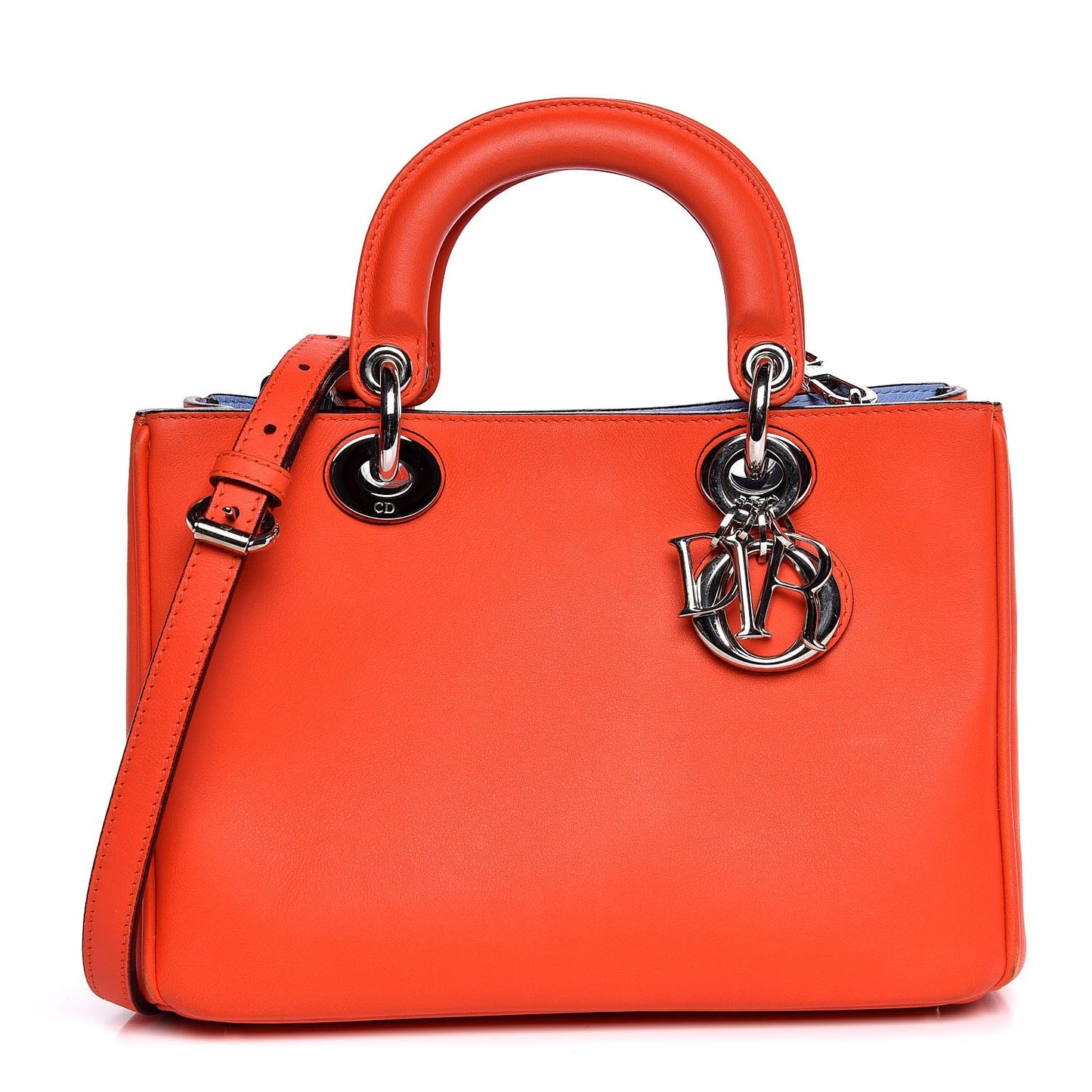 Calfskin Mini Diorissimo Tote Orange