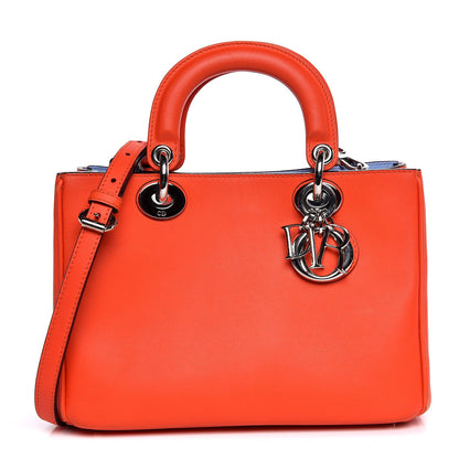 Christian Dior Calfskin Mini Diorissimo Tote Orange 1 of 13