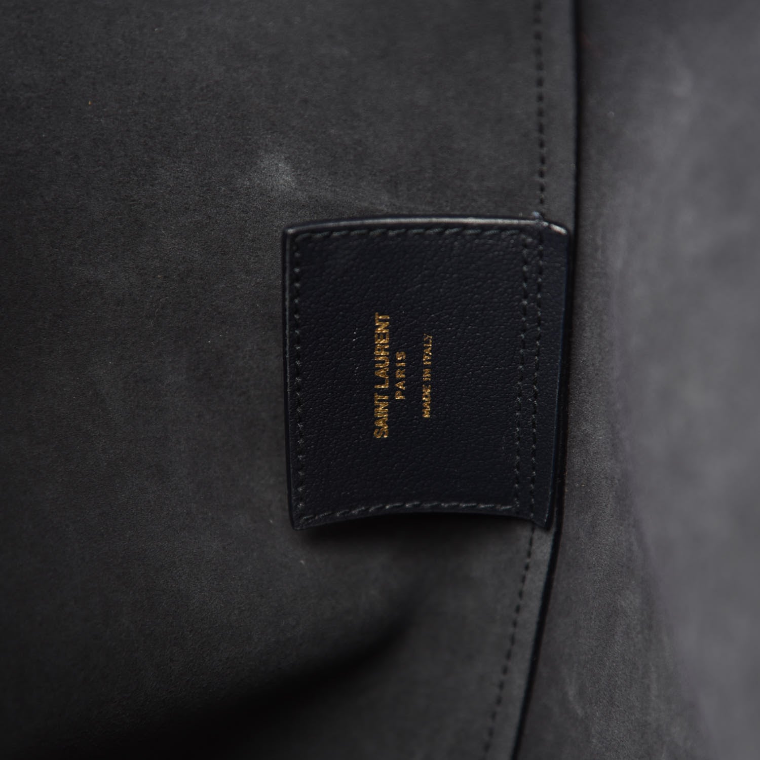 Saint Laurent Calfskin Large Shopping Tote Deep Marine 8 of 10