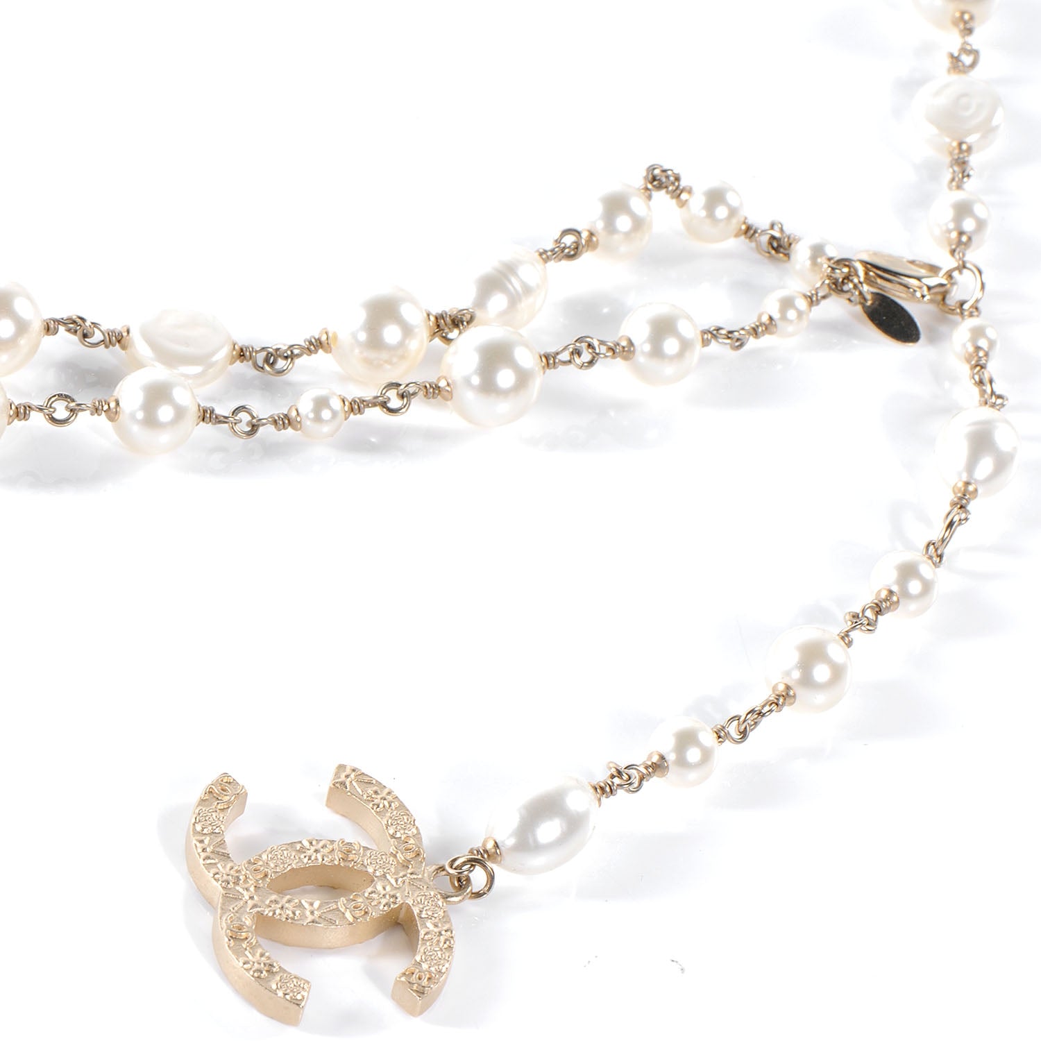 Chanel CC Irregular Pearl Belt Gold 3 of 6