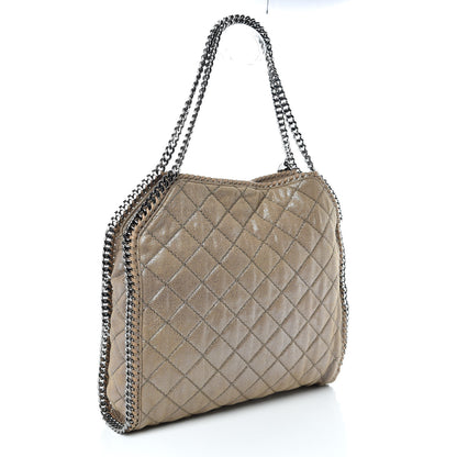 Stella McCartney Shaggy Deer Quilted Falabella Tote Taupe 3 of 10