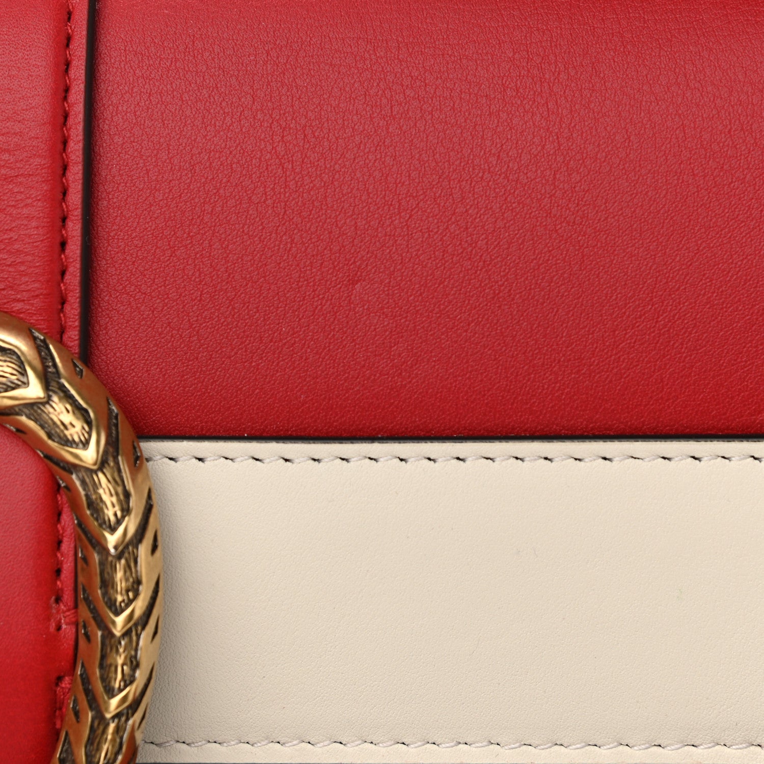 Gucci Calfskin Bamboo Web Medium Dionysus Top Handle Bag Red White Blue 12 of 16